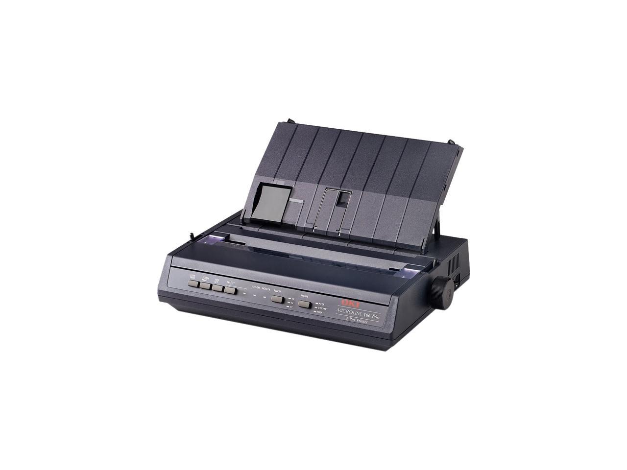 OKIData 62448701 Oki Microline 186 Plus - Receipt Printer - Dot-Matrix - 240 X 216 Dpi - 9 Pin - Up To 375 Char/Sec - Parallel, Usb - Black