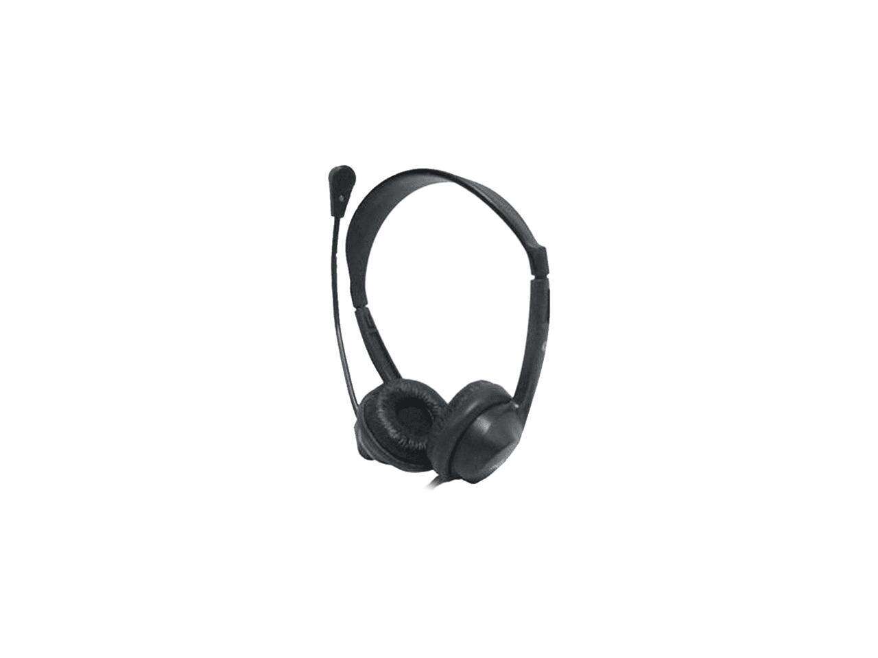 AVID Black 1EDU-AE18 On-Ear Headphones with Boom Mic
