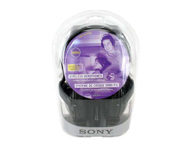 SONY MDRRF960RK 3.5mm/ 6.3mm Connector Circumaural 900 MHz RF Wireless Headphones