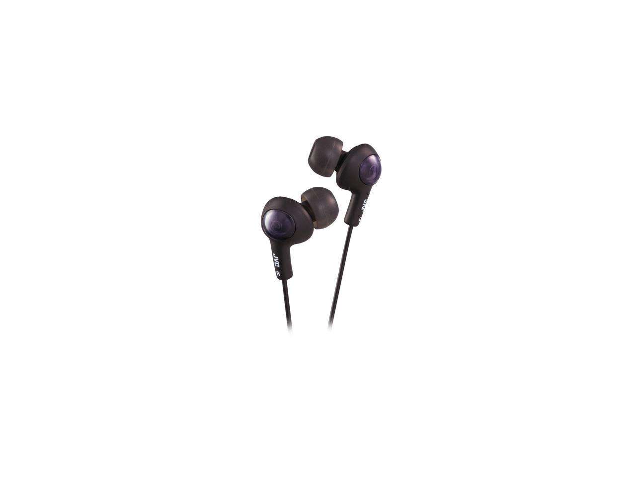 JVC Black HA-FX5-B 3.5mm Connector Inner-Ear Gumy Plus Headphone - Black
