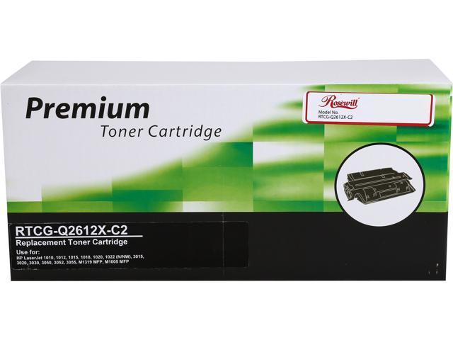 Rosewill RTCG-Q2612X-C2 High Yield Black Compatible Toner Replaces HP Q2612X