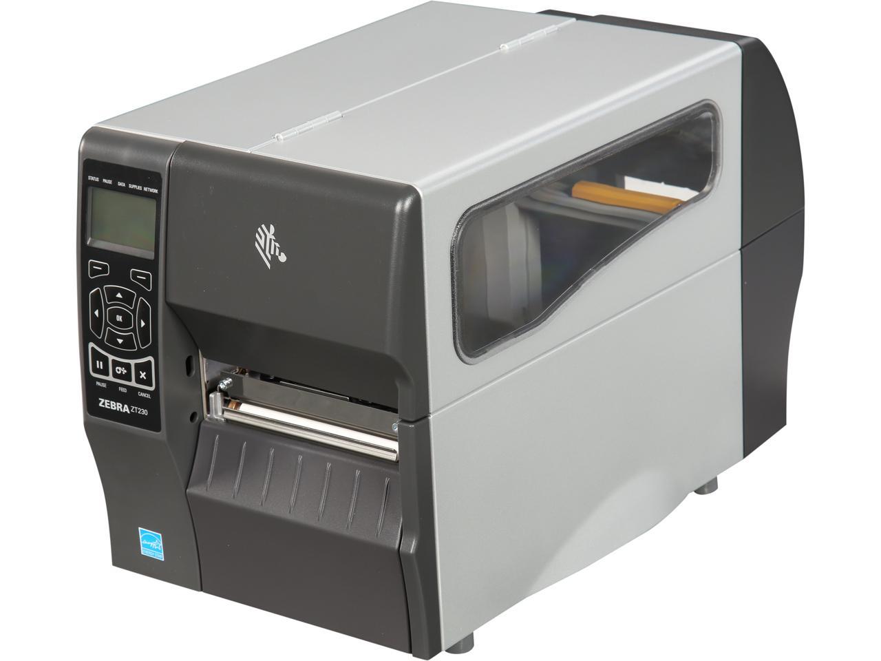 Zebra ZT230 4” Industrial Direct Thermal Label Printer, LCD, 203 dpi, Serial, USB, Int 10/100, ZPL, EPL, EPL2, XML Support, US Cord - ZT23042-D01200FZ
