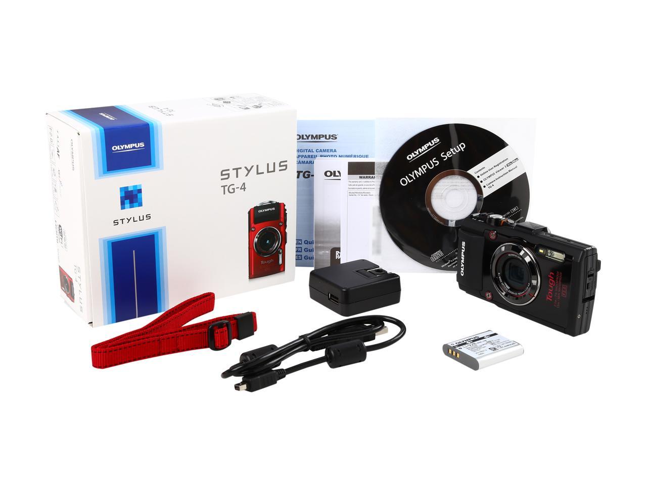 Olympus Stylus TOUGH TG-4 Digital Camera (Black)