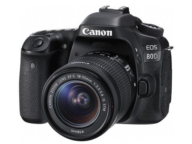 Canon EOS 80D 1263C005 Black Digital SLR Camera with 18-55mm IS STM Lens KIT