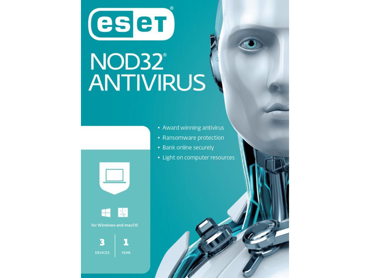 ESET NOD32 Antivirus 2024 - 3 Devices / 1 Year- Download