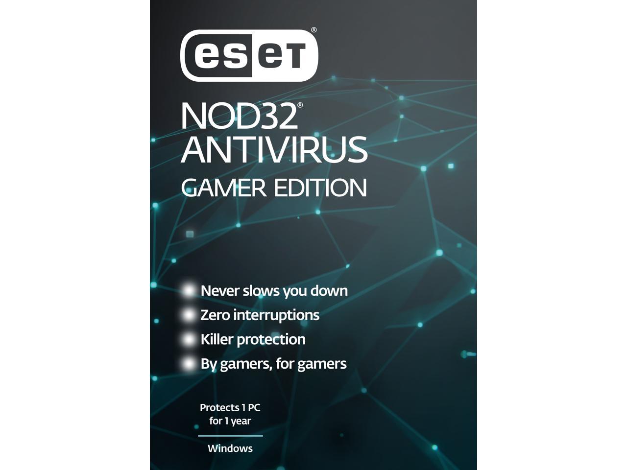 ESET NOD32 Antivirus 2024 Gamer Edition - 1 PC / 1 Year- Download