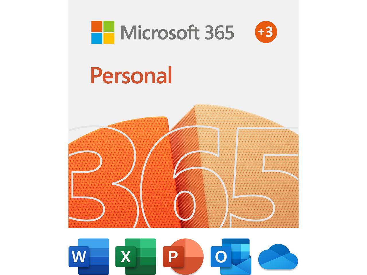 Microsoft 365 Personal | 12 Month Subscription + 3 FREE Months with Auto Renewal, 1 person | Premium Office apps | 1TB OneDrive cloud storage | PC/Mac Download | Activation Required