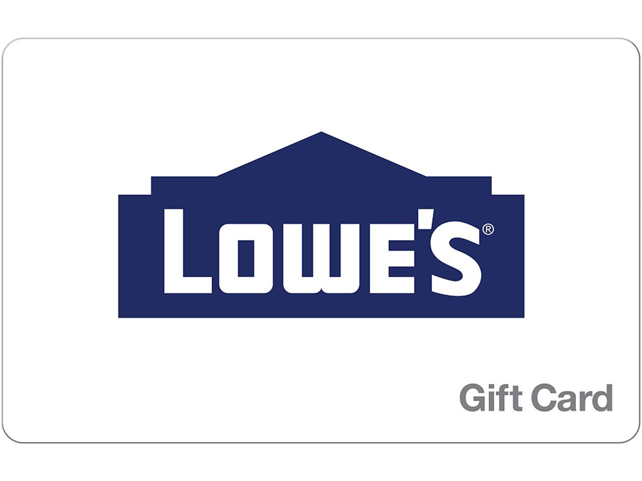 Lowe\'s $100 Gift Card (Email Delivery)