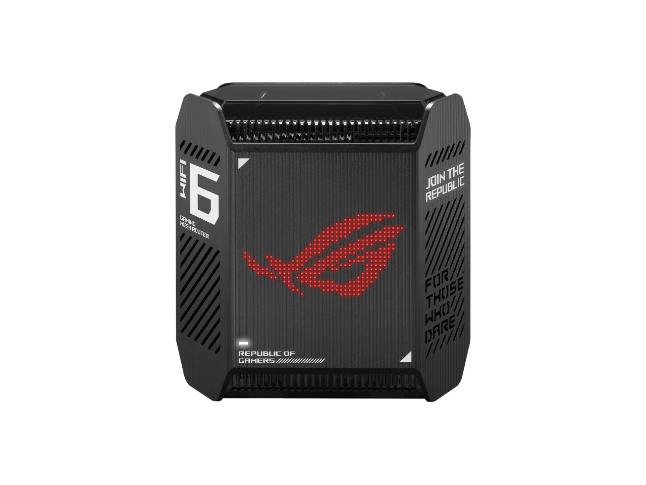 ASUS ROG Rapture GT6 (1PK) Tri-Band WiFi 6 Gaming Mesh WiFi System, covers up to 2,900 sq ft, 2.5 Gbps port, triple-level game acceleration, ASUS RangeBoost Plus, UNII 4, Free lifetime internet security, Black