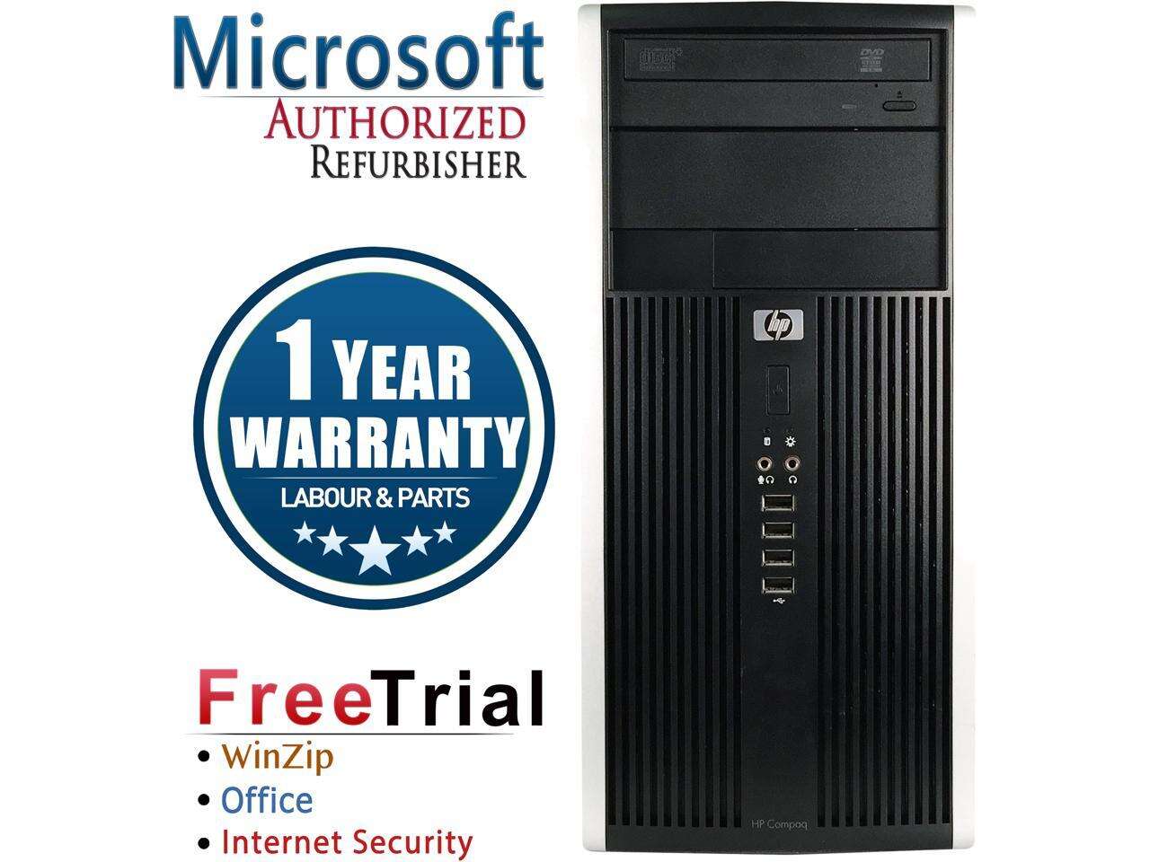 Refurbished HP Compaq Pro 6305 Tower AMD A4-5300B 3.4G / 8G DDR3 / 1TB / DVD / Windows 10 Professional 64 Bits / 1 Year Warranty