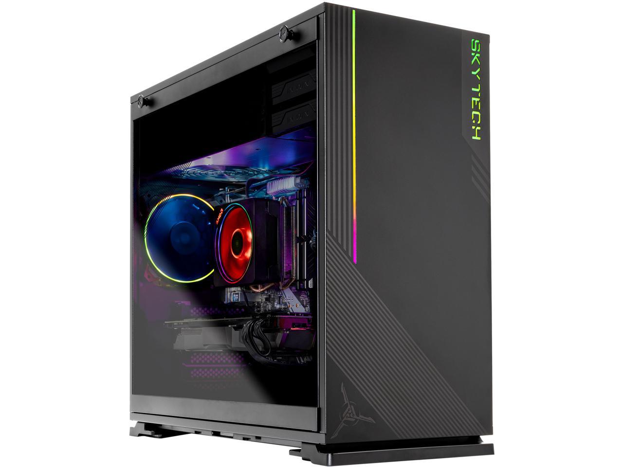 SkyTech - Gaming Desktop PC - AMD Ryzen 7 3700X (8-Core 3.6 GHz), NVIDIA GeForce RTX 2080 SUPER (8 GB), 16 GB DDR4, 1 TB SSD, AMD B450, Windows 10 Home 64-bit, Azure