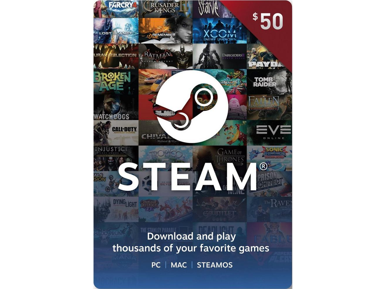 Steam $50 Gift Card (Email Delivery)