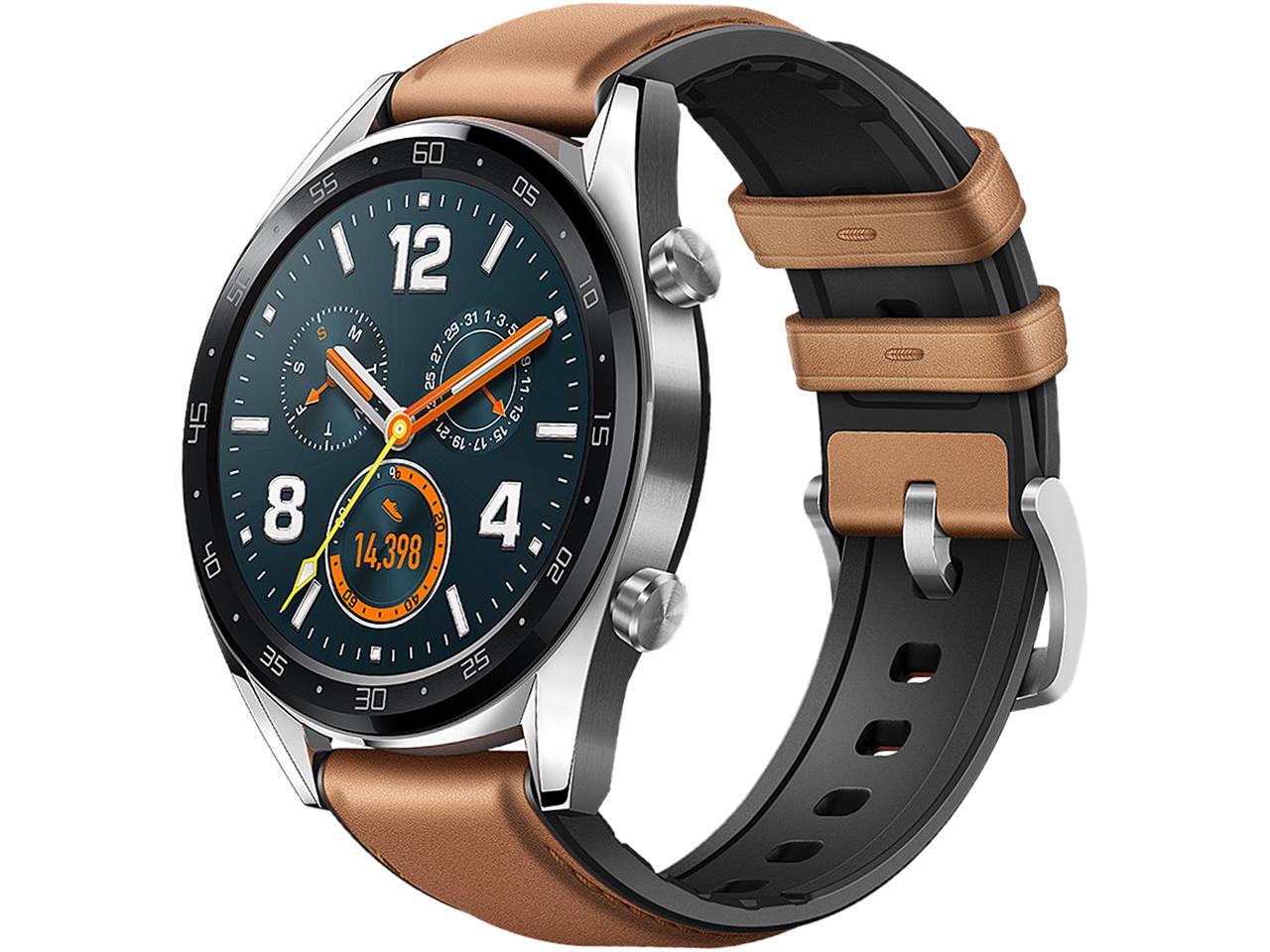 Huawei Watch 55023263 Fit Watch GT Classic Fortuna-B19V GPS Smartwatch - Brown Stainless steel