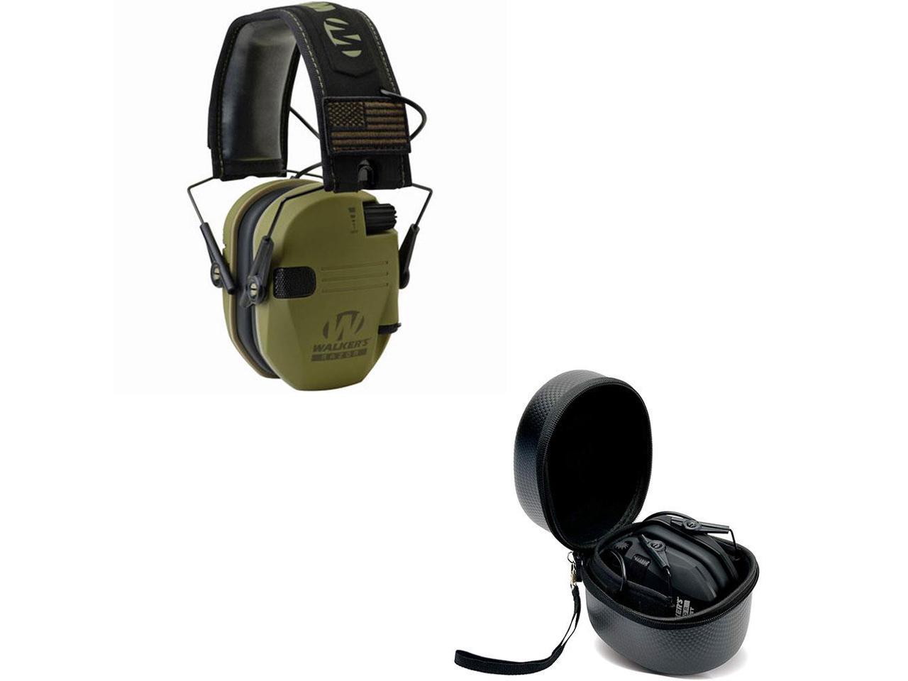 Walker's Razor Slim Patriot Series Shooting Ear Protection Muff w/ Carrying Case