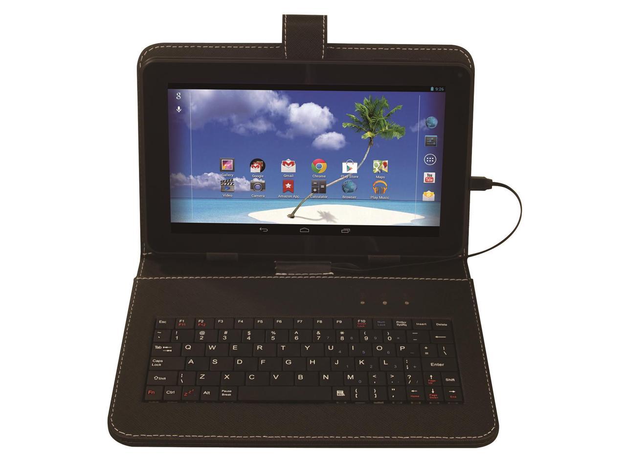 Proscan PLT9774G 9\" Touch 8GB Android Tablet Quad Core 1GB Keyboard Case Bundle