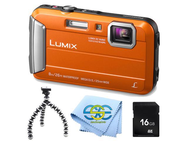 Panasonic Lumix DMC-TS30 Tough Digital Camera with rugged gripster tripod, 16GB SD memory card and exclusive SSE cleaning cloth