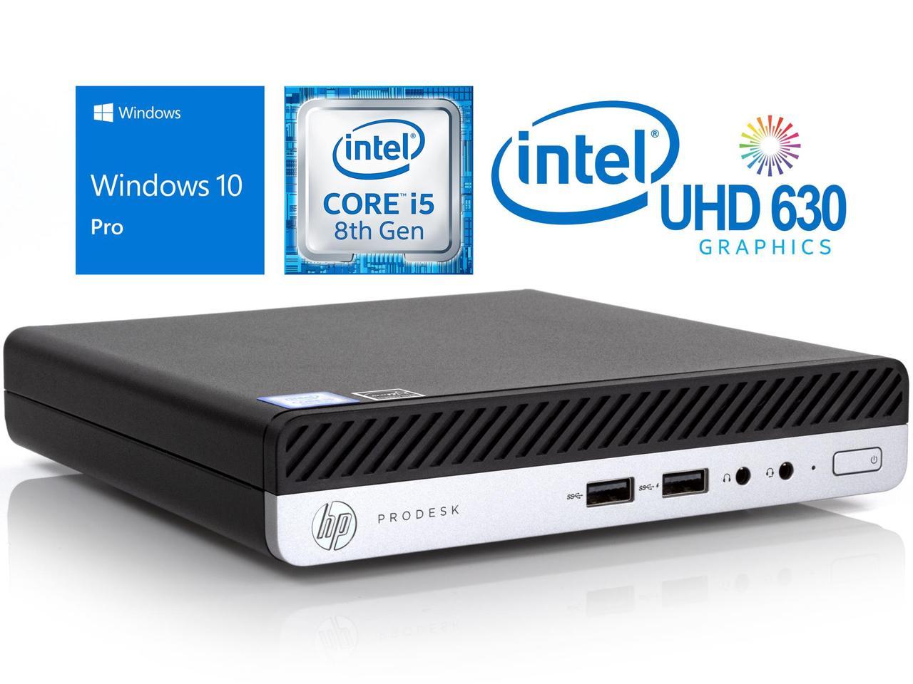 HP ProDesk 400 G4 Mini Desktop, Intel 6-Core i5-8500T Upto 3.5GHz, 16GB RAM, 256GB SSD + 1TB HDD, 2 x DisplayPort, Wi-Fi, Bluetooth, Windows 10 Pro