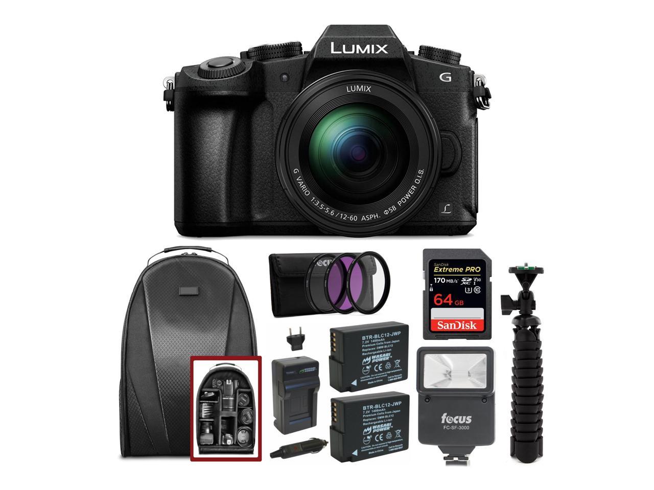 Panasonic LUMIX G85 4K Mirrorless Camera with 12-60mm Lens and Backpack Bundle