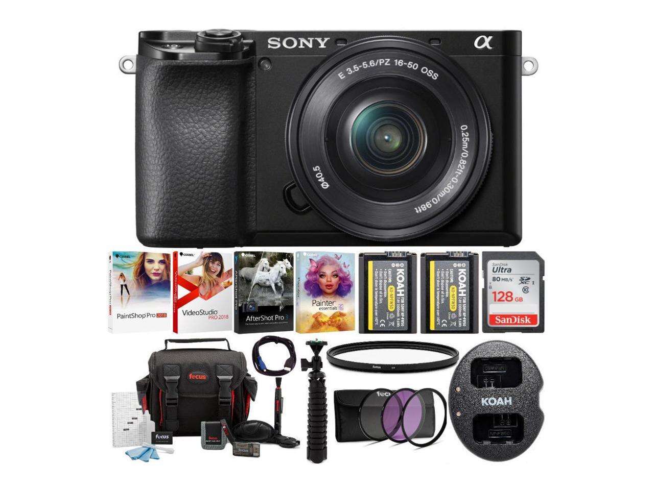 Sony Alpha a6100 APS-C Mirrorless Camera with 16-50mm Lens Bundle