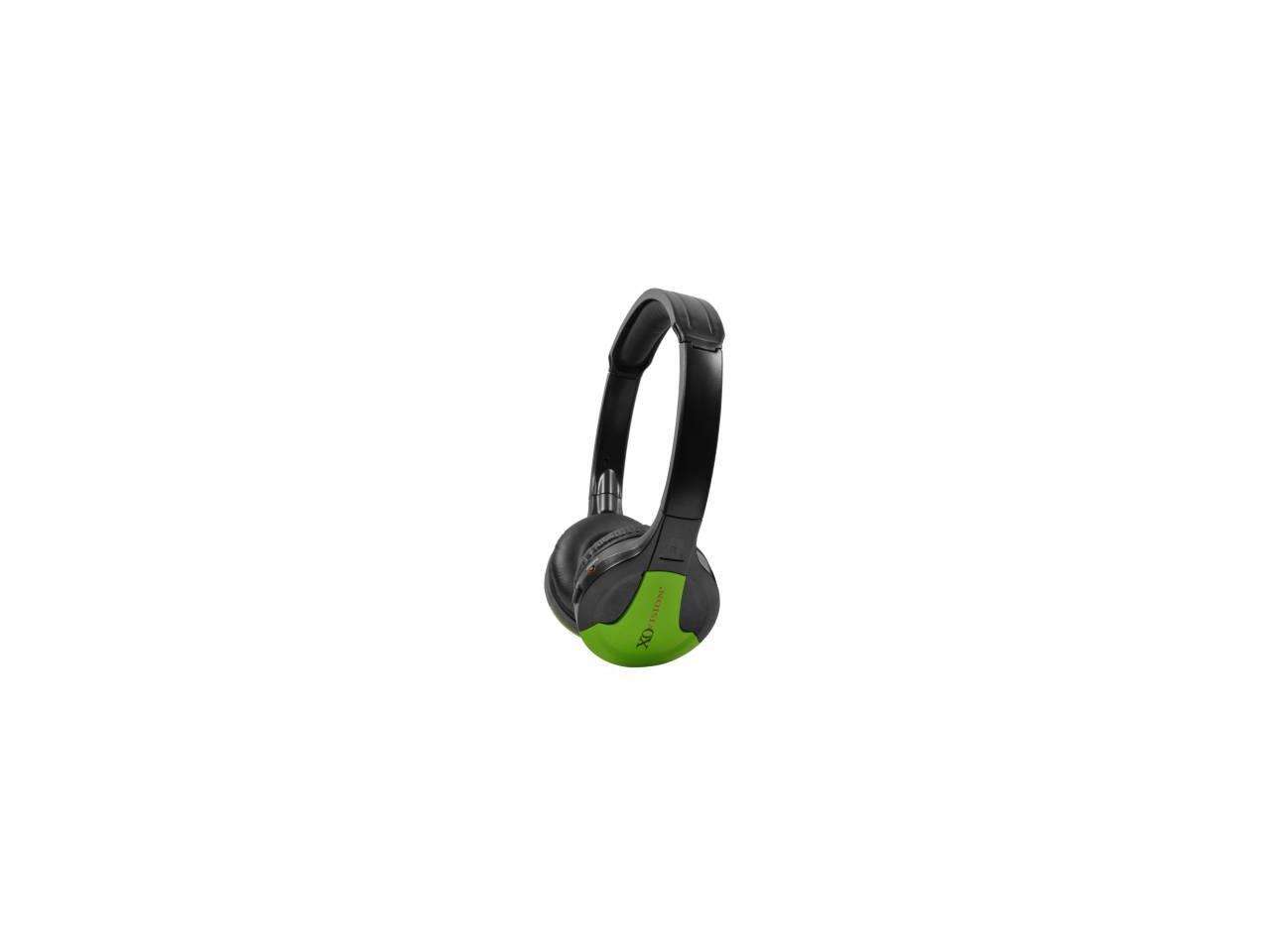 XO Vision Green IR630G Universal IR Wireless Foldable Headphones, Green