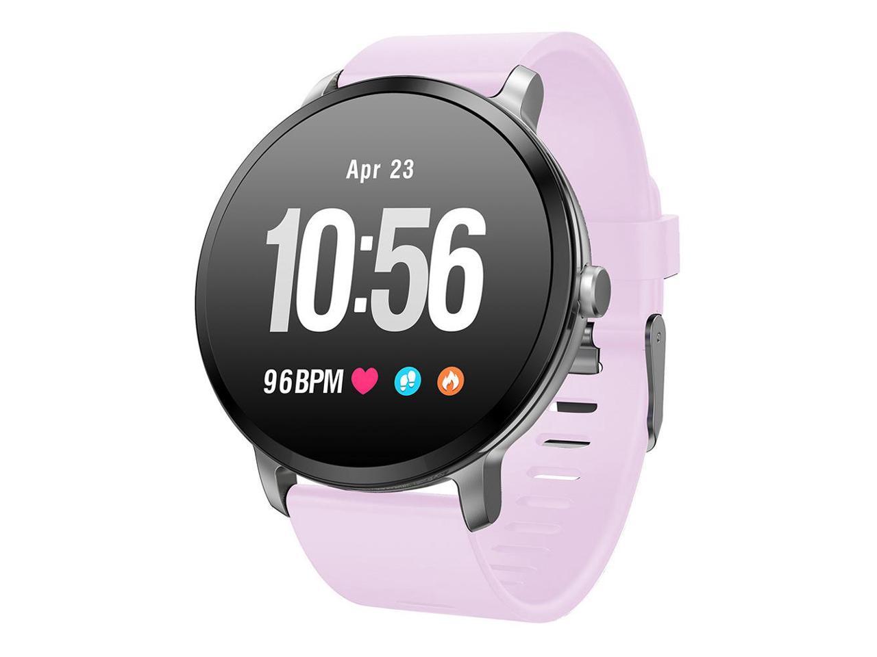 Makibes T4 Smart Watch 1.3 Inch TFT Screen IP67 Heart Rate Blood Pressure Oxygen Sleep Monitor Multi Sports Modes - Pink