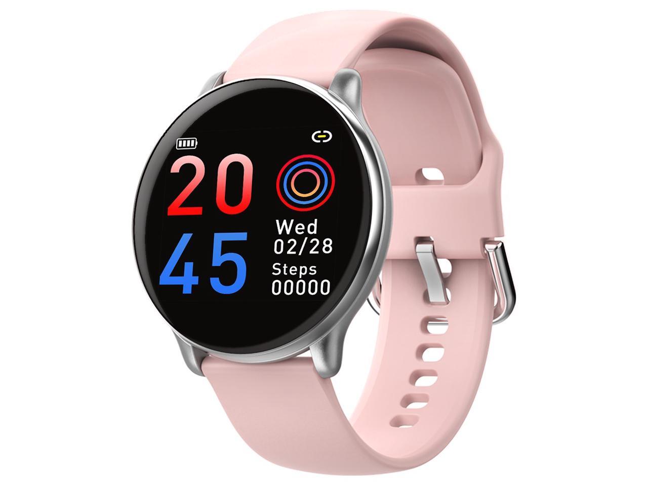 Model -SE01 Smart Watch 1.3 Inch IPS Screen Heart Rate Blood Pressure Monitor IP68 - Pink