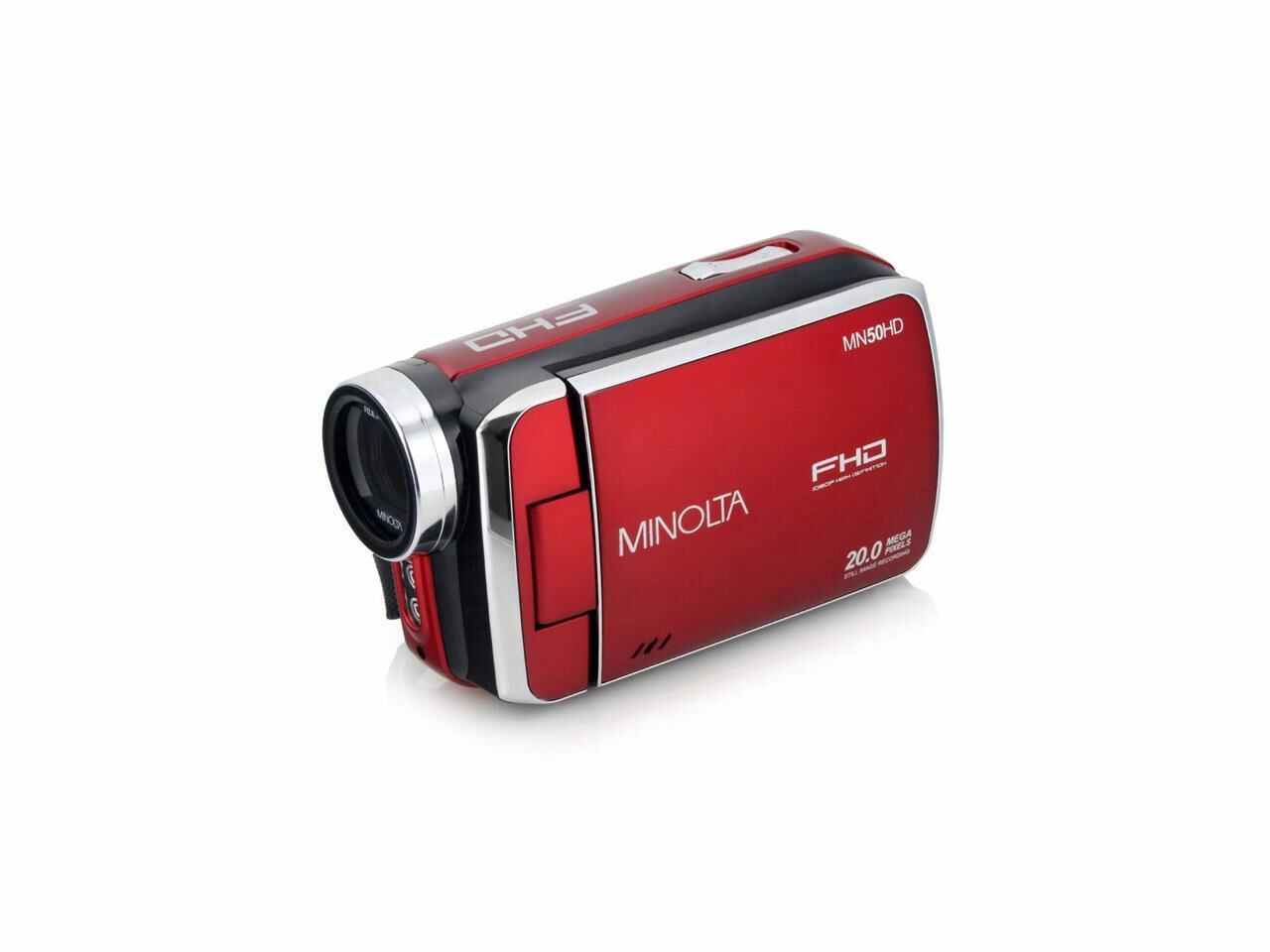Minolta MN50HD 1080p Full HD 20MP Digital Camcorder, Red #MN50HD-R
