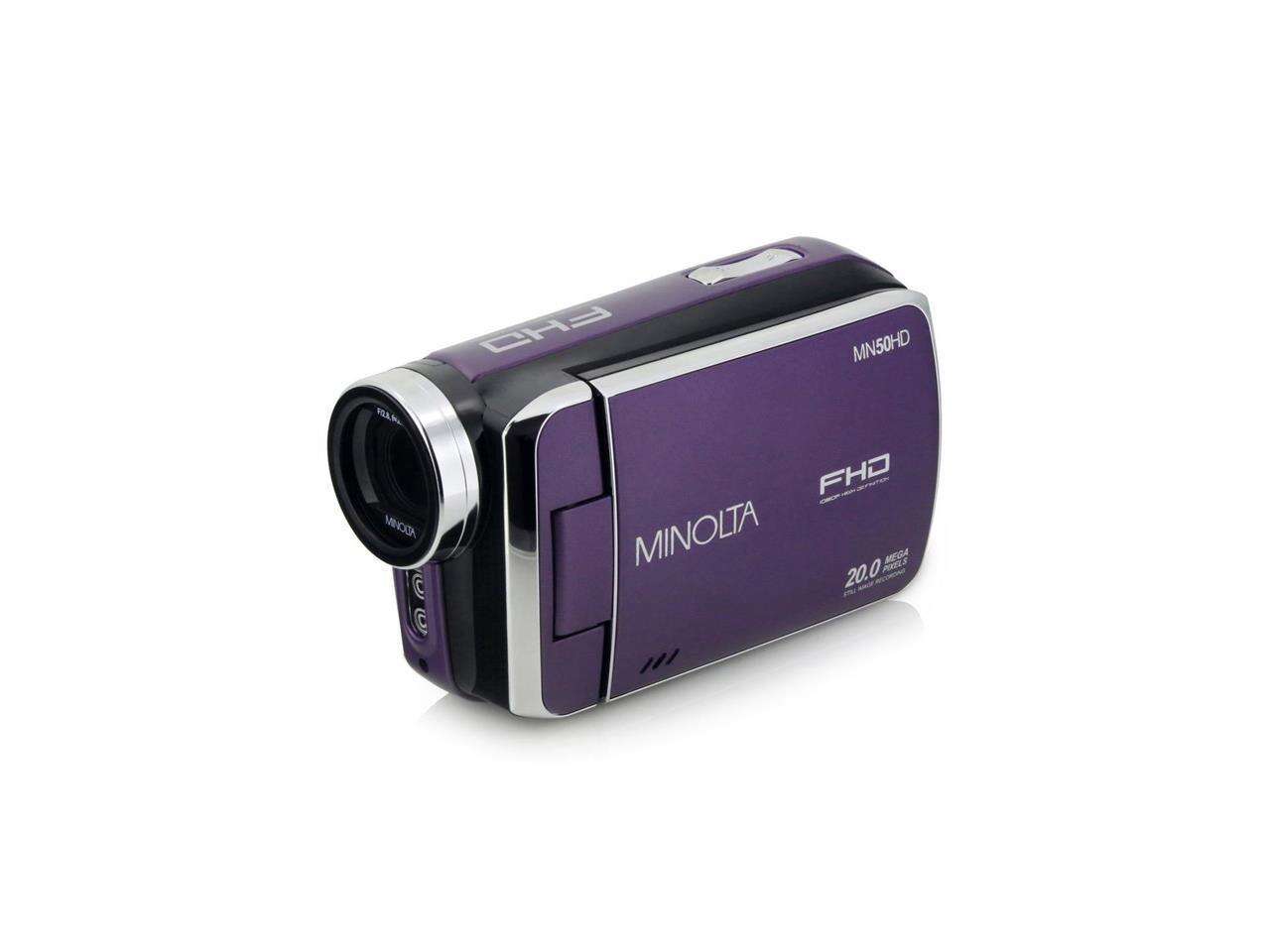 Minolta MN50HD 1080p Full HD 20MP Digital Camcorder, Purple #MN50HD-P