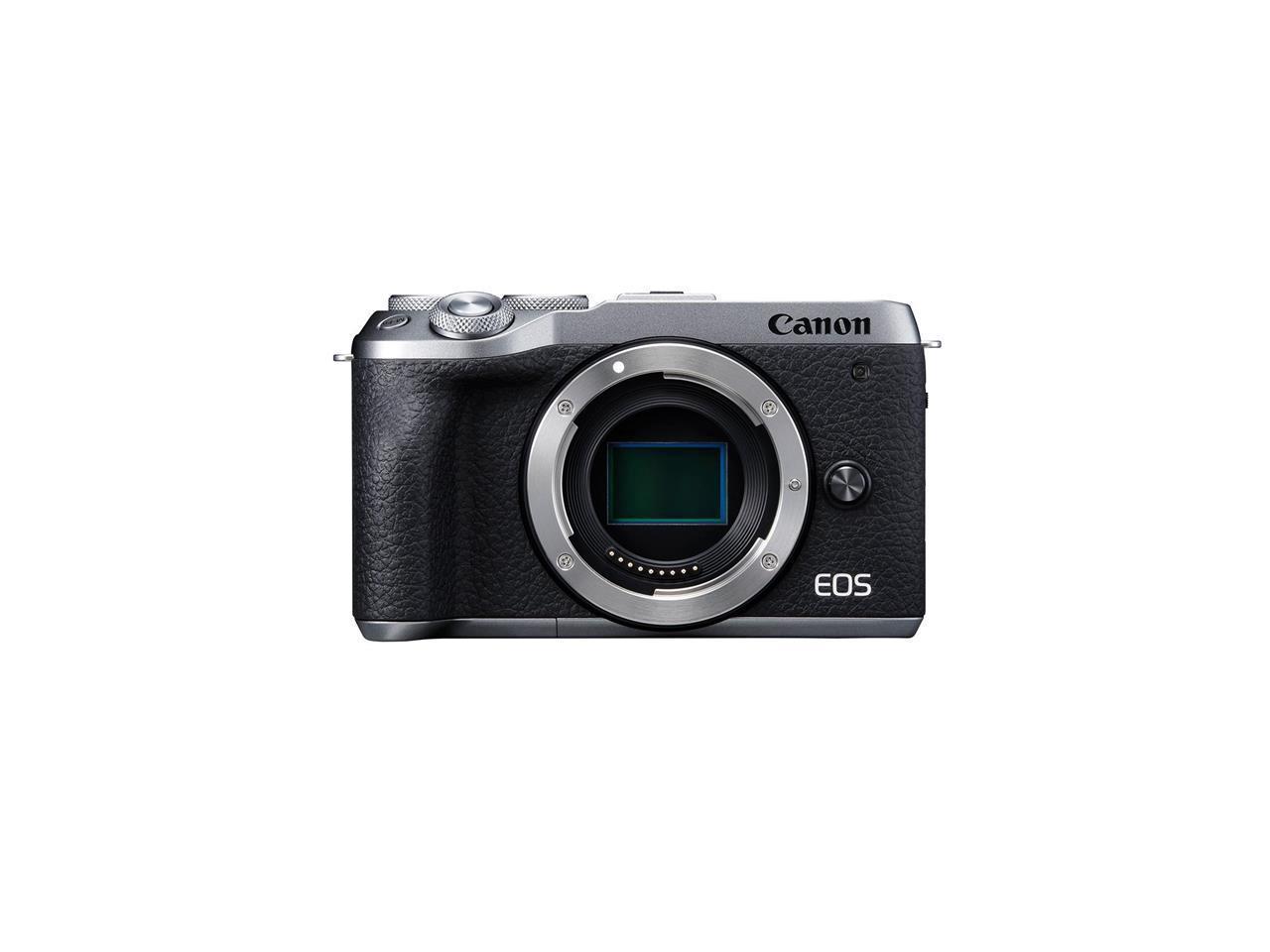 Canon EOS M6 Mark II Mirrorless Digital Camera Body, Silver #3612C001