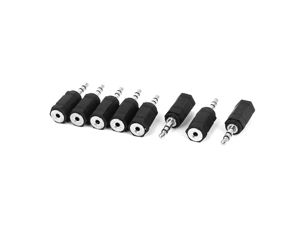 Unique Bargains 8Pcs Audio 3.5mm Stereo Male to 2.5mm Female M/F Headphone Plug Adapter