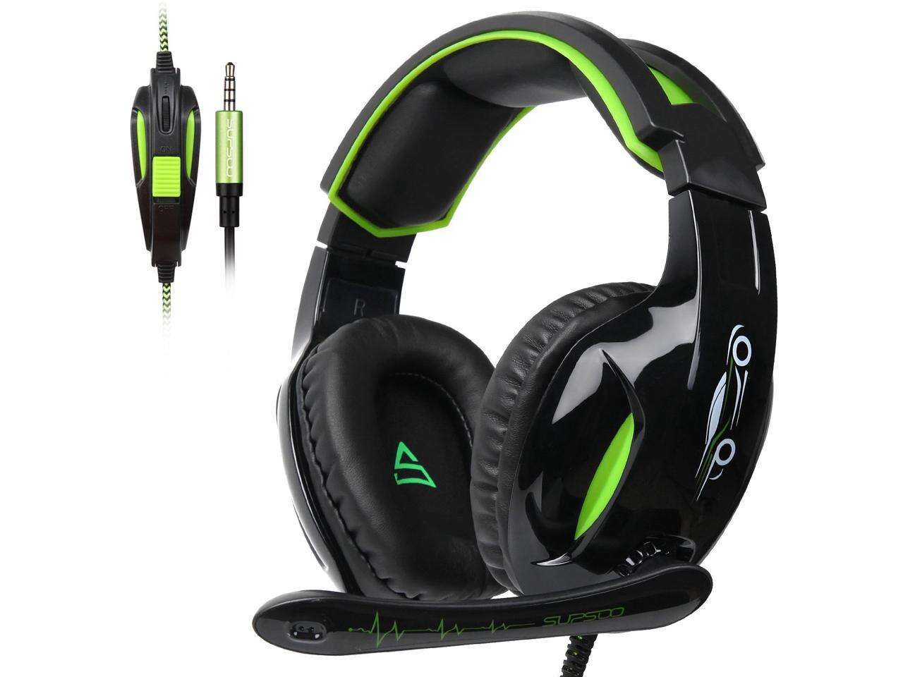 Supsoo G813 Stereo Bass Surround Gaming Headset 3.5mm Wired Over-ear Headphone with Mic Volume Control