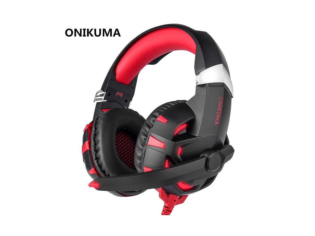 ONIKUMA K2 USB 7.1 Channel Sound Stereo Gaming Headphones Casque Gamer Headset with Mic LED Light for Computer PC Laptop