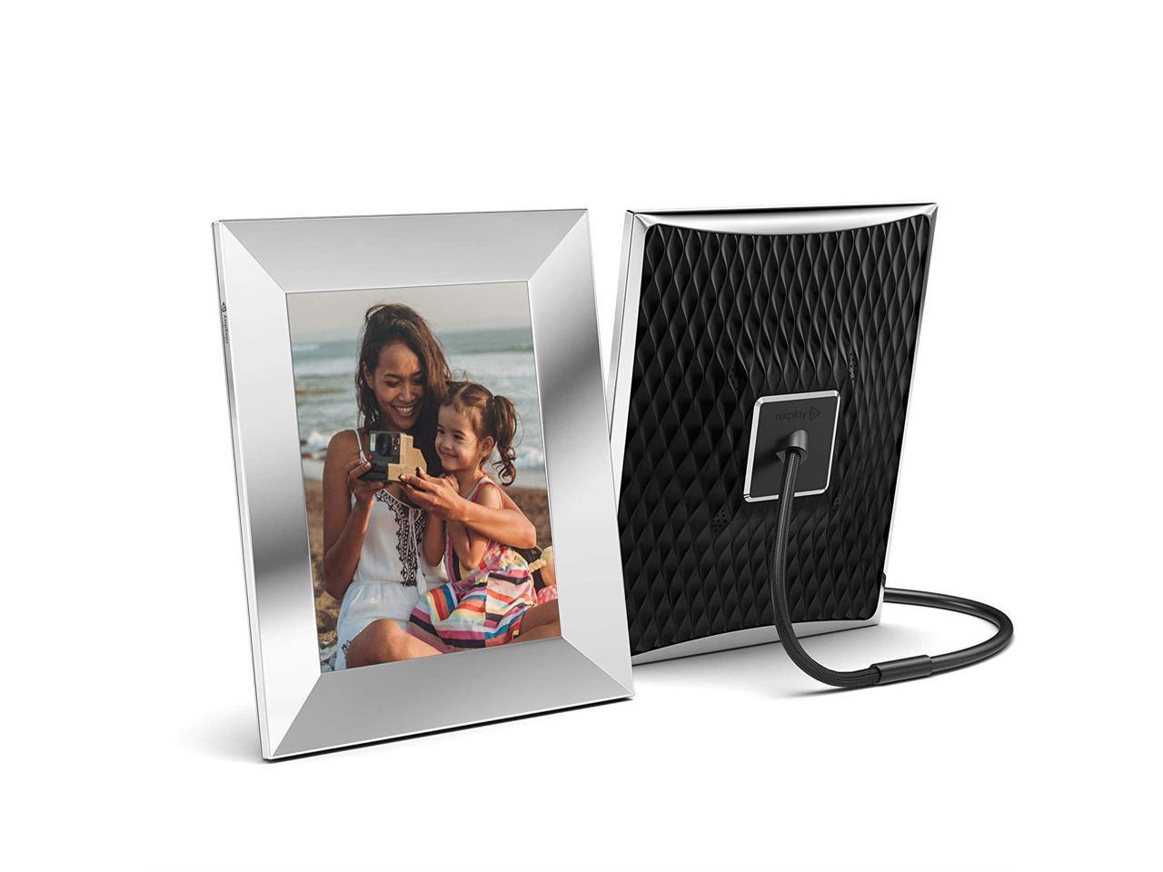 Nixplay 9.7 Inch Smart Photo Frame with 2K Ultra HD Resolution - Wifi Digital Photo Frame with Web/Mobile App & Social Media Integration - Metal (W10G)