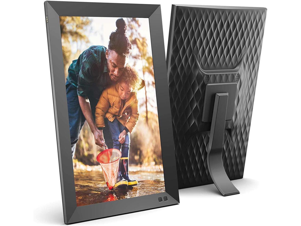 NIX 15 Inch Full HD Digital Photo Frame - Portrait or Landscape Stand, Auto-Rotate, Magnetic Remote Control, USB/SD Card Supported