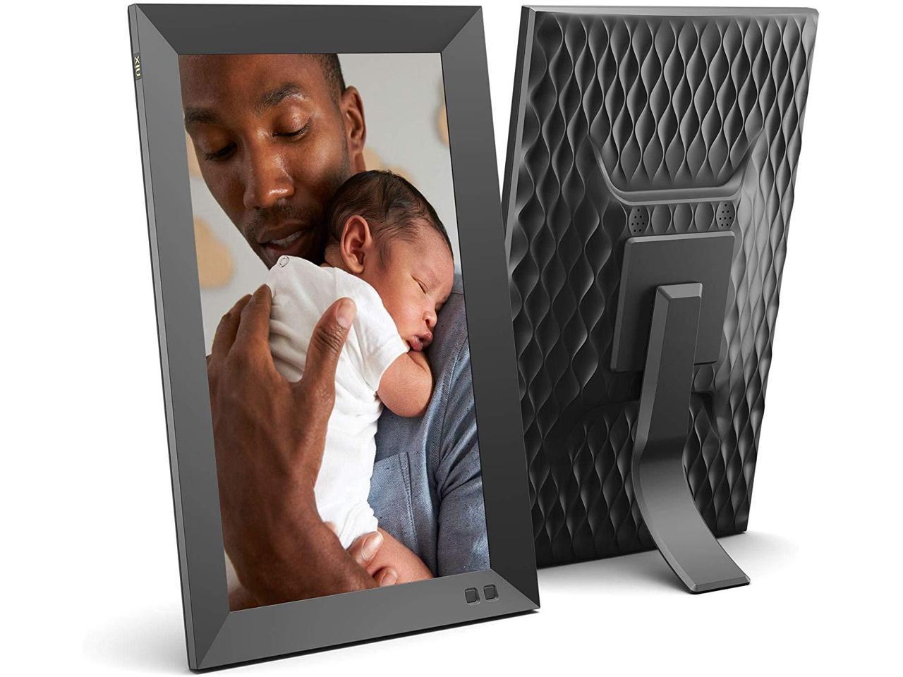 NIX 13 Inch Full HD Digital Photo Frame - Portrait or Landscape Stand, Auto-Rotate, Magnetic Remote Control, USB/SD Card Supported