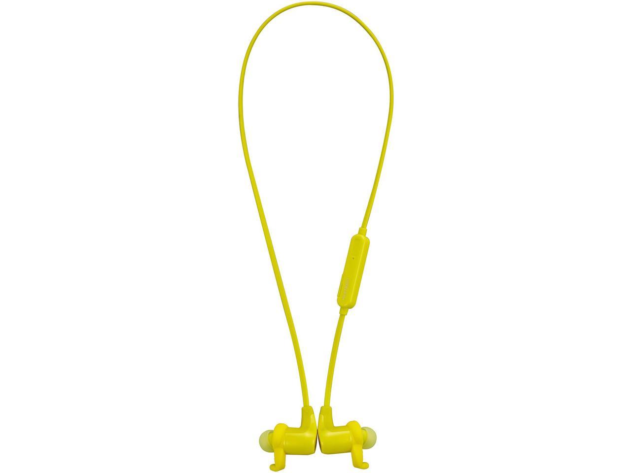 JVC HA-ET50BT Sports Inner Ear Wireless Bluetooth Headphones with Remote & Mic (Yellow)