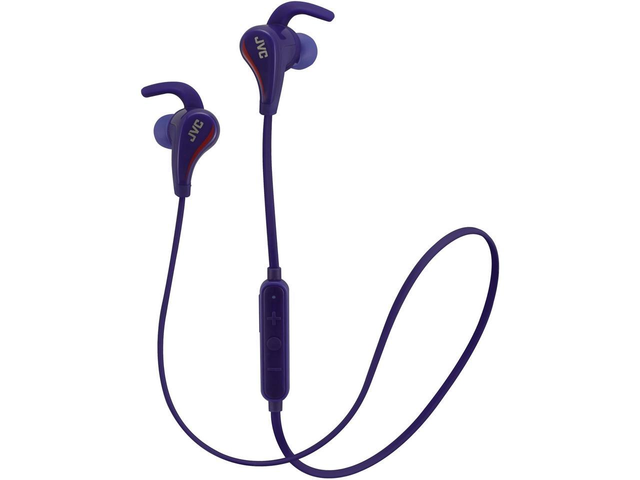 JVC HA-ET50BT Sports Inner Ear Wireless Bluetooth Headphones with Remote & Mic (Blue)