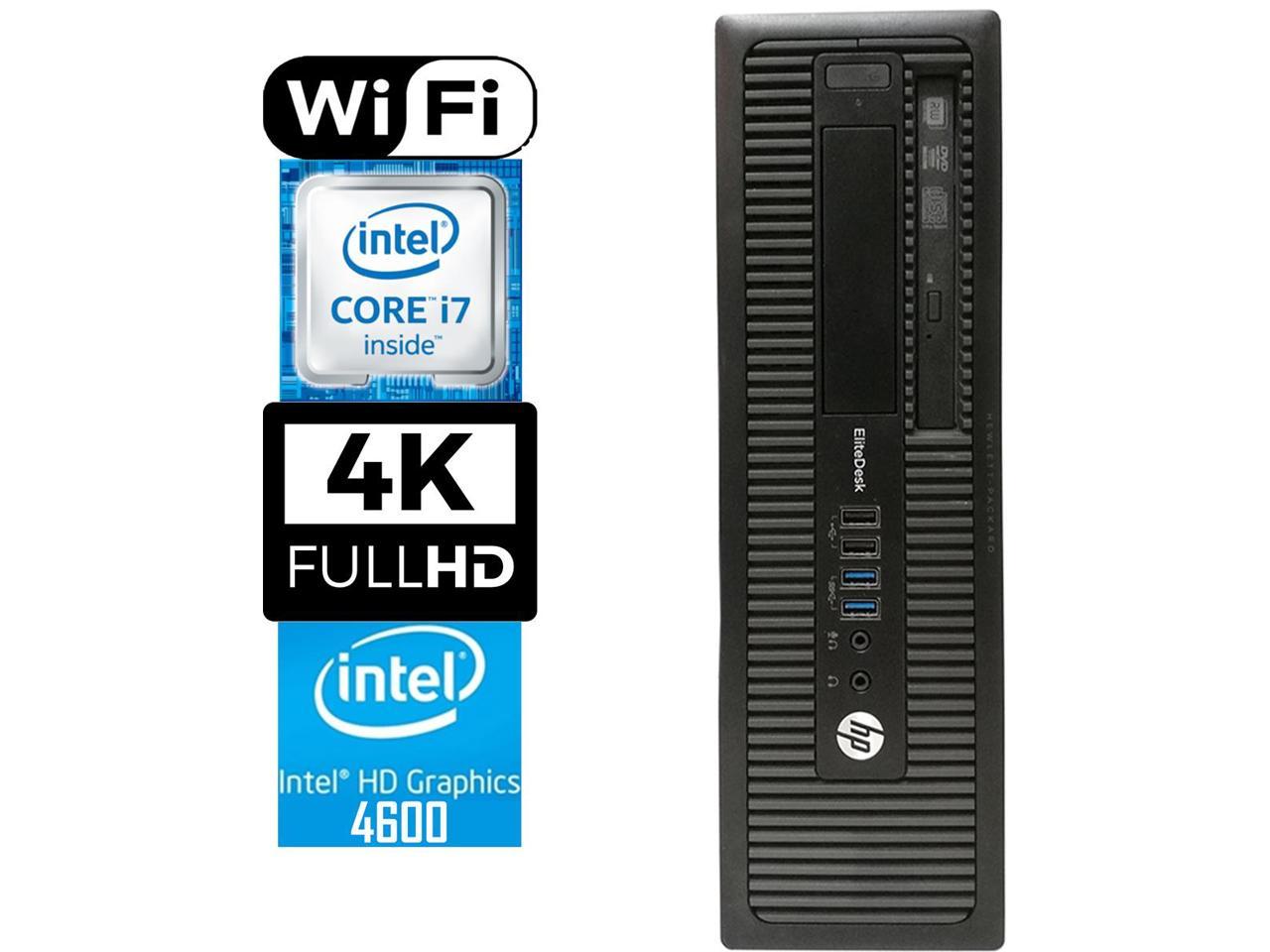 HP 800 G1 SFF Desktop Workstation, Quad-Core i7 4770 3.4, 32GB RAM, 1TB SSD, Intel HD Graphics 4600 4K 3-Monitor Support, USB 3, WiFi, Windows 10 Pro, Bluetooth, HDMI