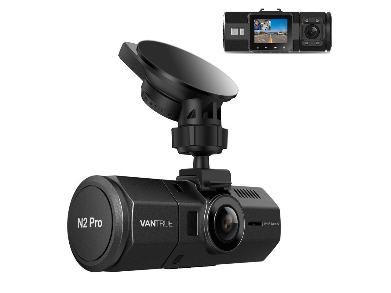 Vantrue N2 Pro Dual Dash Cam Dual 1920 x 1080P Front and Cabin (2.5K Single Front Recording) 1.5" 310 Degree Dashboard Camera w/ Infrared Night Vision, Sony Sensor, Parking Mode(mini usd port)