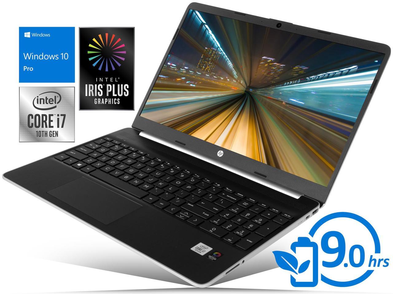 HP 15 Notebook, 15.6\" HD Touch Display, Intel Core i7-1065G7 Upto 3.9GHz, 16GB RAM, 512GB NVMe SSD, HDMI, Card Reader, Wi-Fi, Bluetooth, Windows 10 Pro