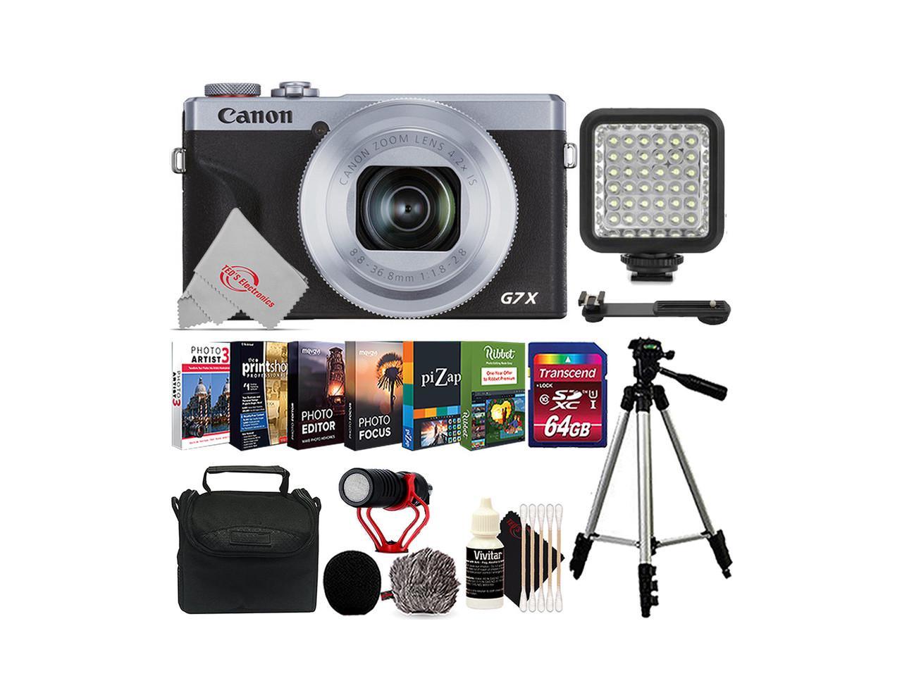 Canon PowerShot G7 X Mark III 20.1MP 4K Video Best Vlogger Vlogging Point and Shoot Camera Bundle Silver