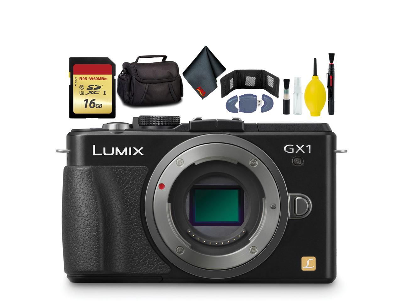 Panasonic LUMIX DMC-GX1 Camera Body Kit Box-No Lens - Battery - Charge - 16GB+