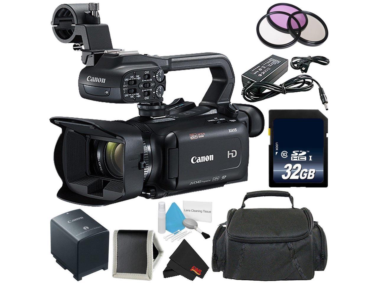 Canon XA11 Compact Professional Camcorder - Full HD with HDMI and Composite Output - Bundle with 32GB Memory Card + More