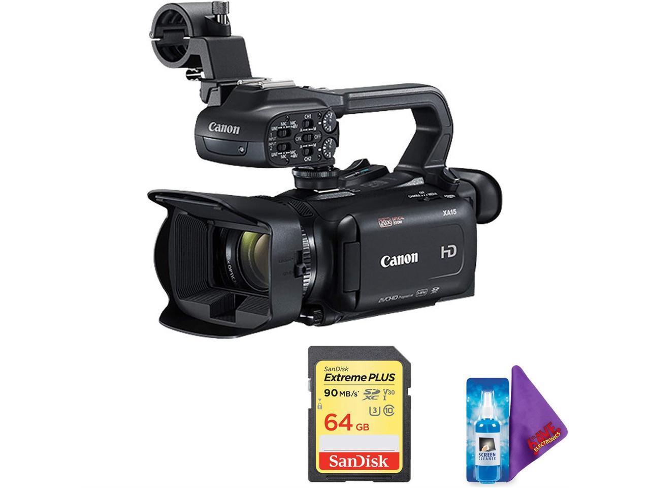 Canon XA15 Compact Full HD Camcorder with SDI, HDMI, and Composite Output + Pro Memory Card
