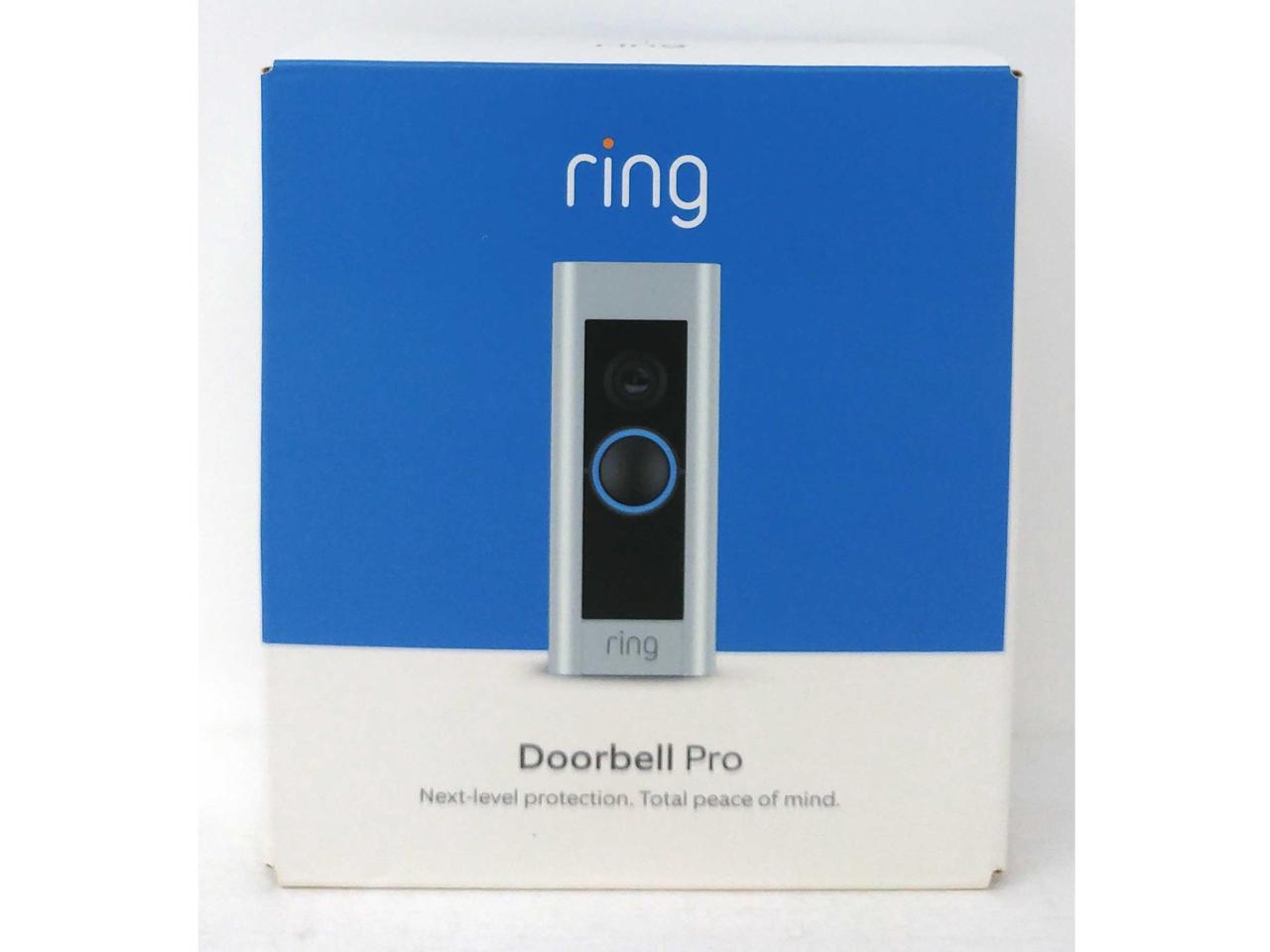 Ring Video Doorbell Pro Smart Wi-Fi - Wired - Satin Nickel(existing doorbell wiring required) B08M125RNW