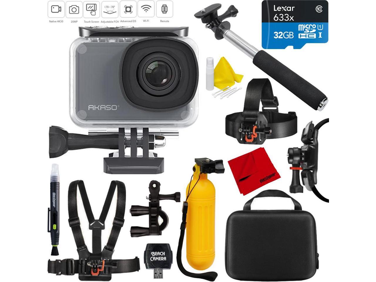 Akaso V50 Pro Native 4K 20MP Waterproof Action Camera 32GB Outdoor Mount Kit