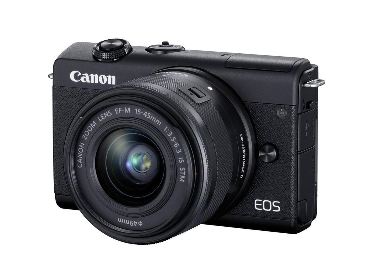 Canon EOS M200 24.2MP Mirrorless Digital Camera with EF-M 15-45mm IS STM Lens (Black)