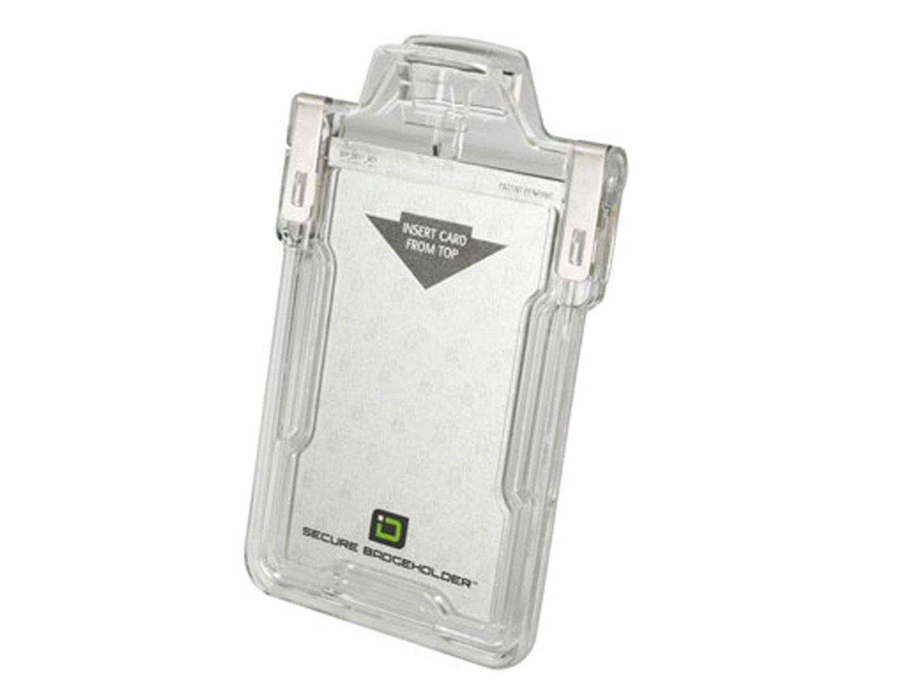 Identity Stronghold Secure Badge Holder Classic, Clear (IDSH1004-001B-clr)