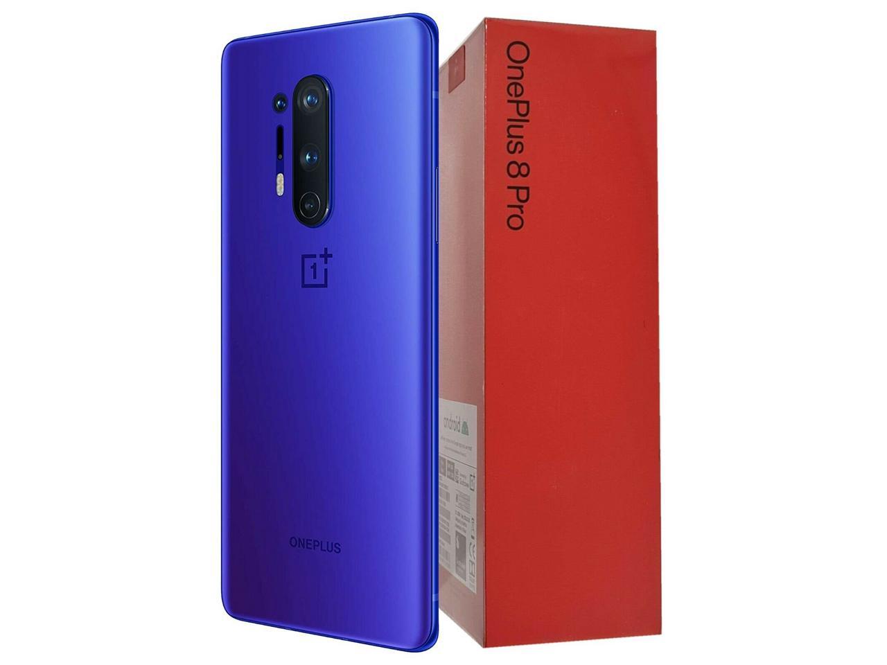 OnePlus 8 Pro (5G) Dual-SIM IN2023 256GB/12GB RAM (GSM + CDMA) Factory Unlocked Android Smartphone (Ultramarine Blue) - International Version