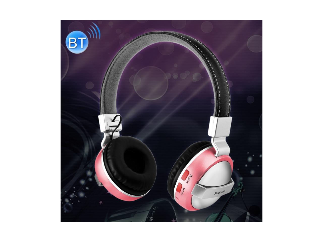BTH-868 Stereo Sound Quality V4.2 Bluetooth Headphone, Bluetooth Distance: 10m, Support 3.5mm Audio Input & FM, for iPhone, Samsung, HTC, Sony and other Smartphones (Pink)